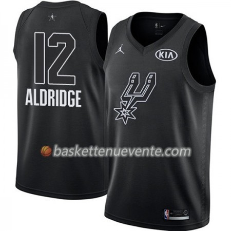 Maillot Basket San Antonio Spurs LaMarcus Aldridge 12 2018 All-Star Jordan Brand Noir Swingman - Homme